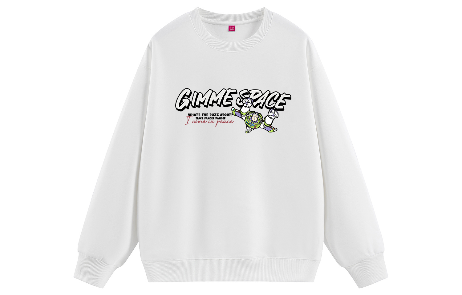 

Свитшот Unisex Crew Neck Thickened Heavyweight Disney, белый fleece-lined