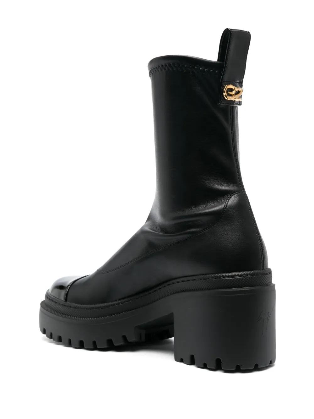 Ботильоны Vicentha 70 на блочном каблуке Giuseppe Zanotti, черный — фото 3