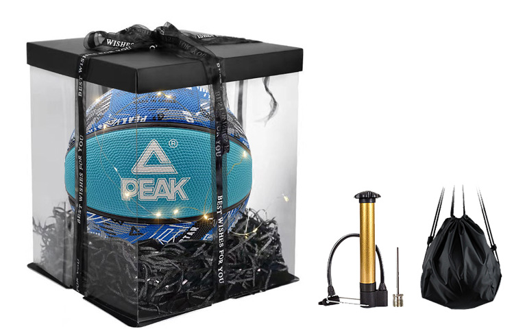 

PEAK Резиновый баскетбольный мяч blue gray размер 7 тренировочный unisex