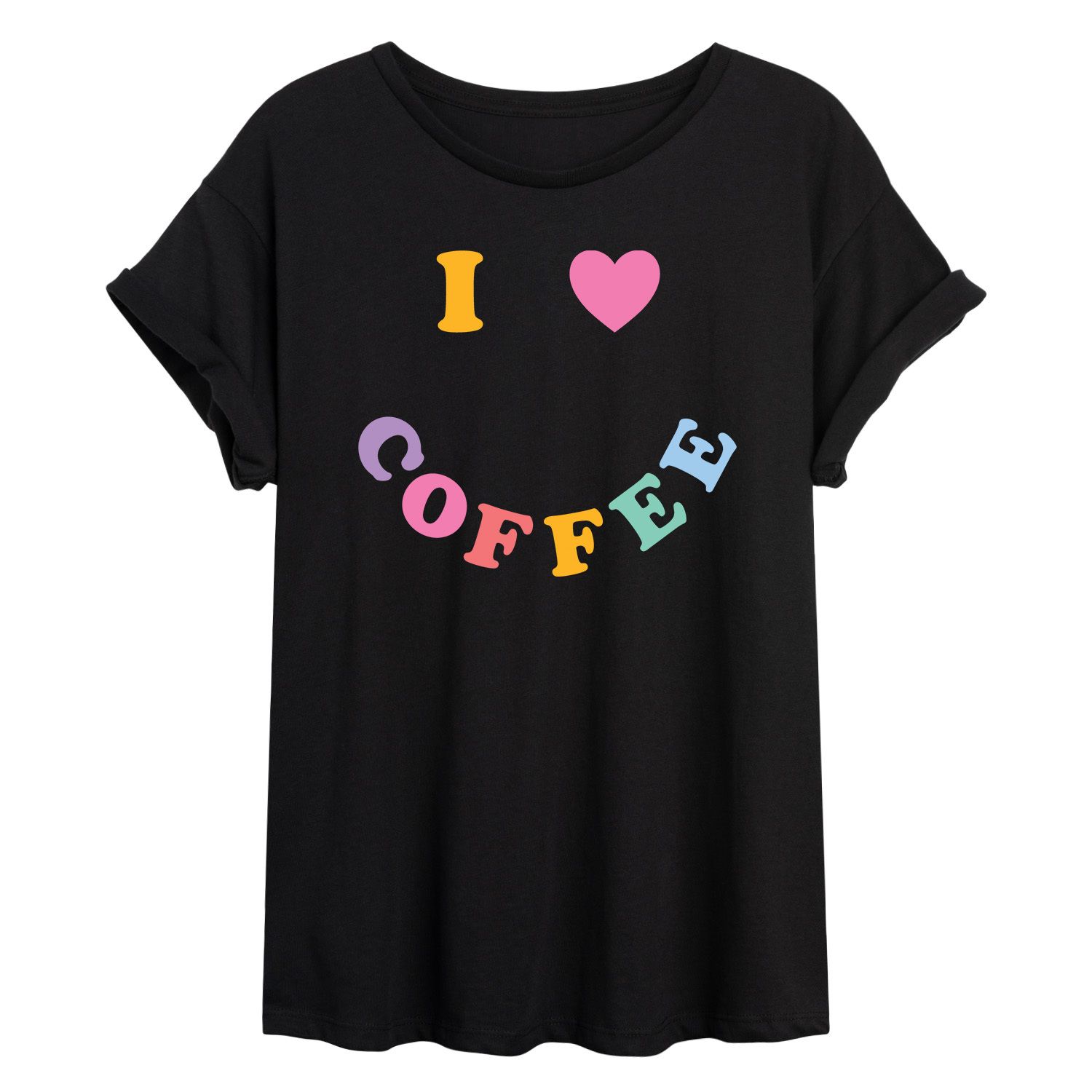 

Детская струящаяся футболка I Heart Coffee со смайликом Licensed Character