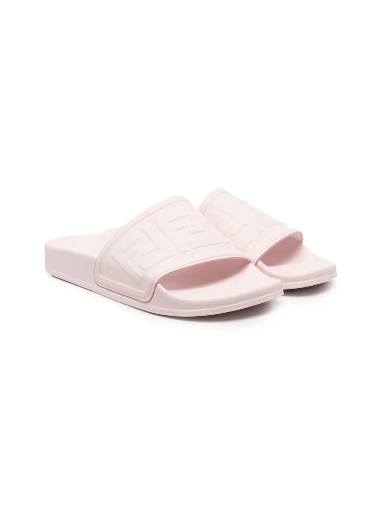 

Шлепанцы с тисненым логотипом FF Fendi Kids, розовый