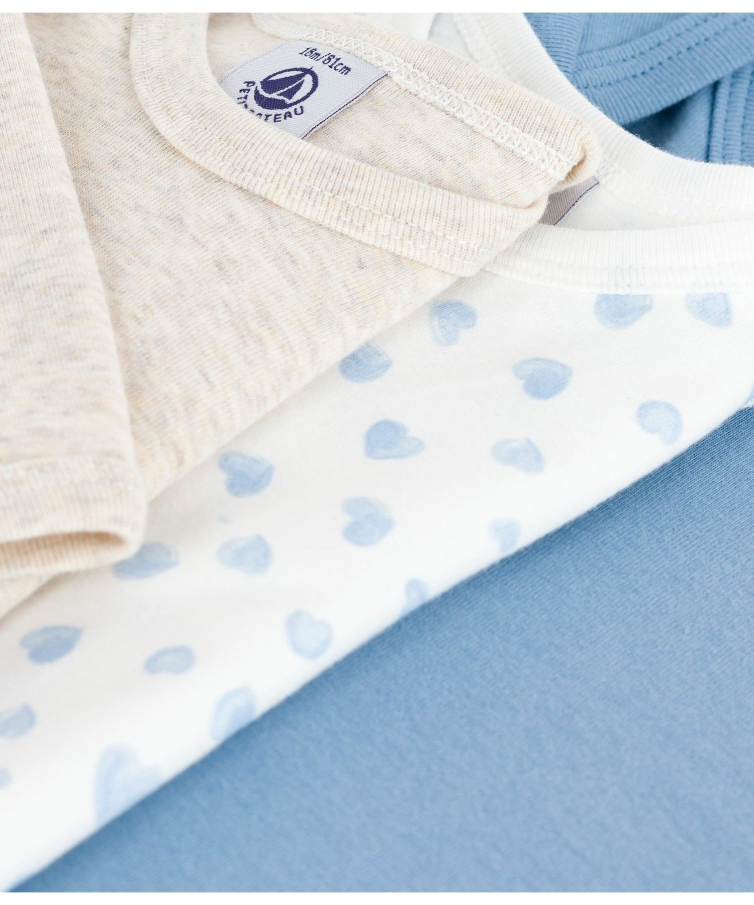 Боди с длинными рукавами (комплект из 3 предметов) PETIT BATEAU, Multicolor 1 — фото 3