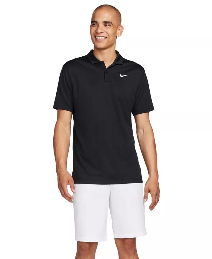 Мужская рубашка-поло для гольфа свободного кроя Core Dri-FIT с короткими рукавами Nike, черный — фото 4