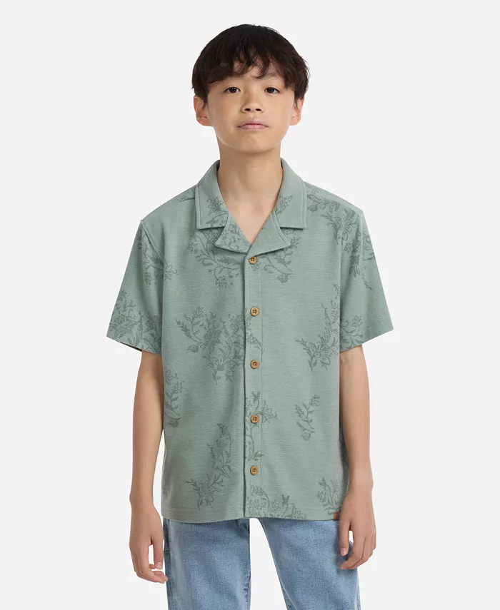 

Трикотажный топ с короткими рукавами для мальчиков abercrombie kids, зеленый