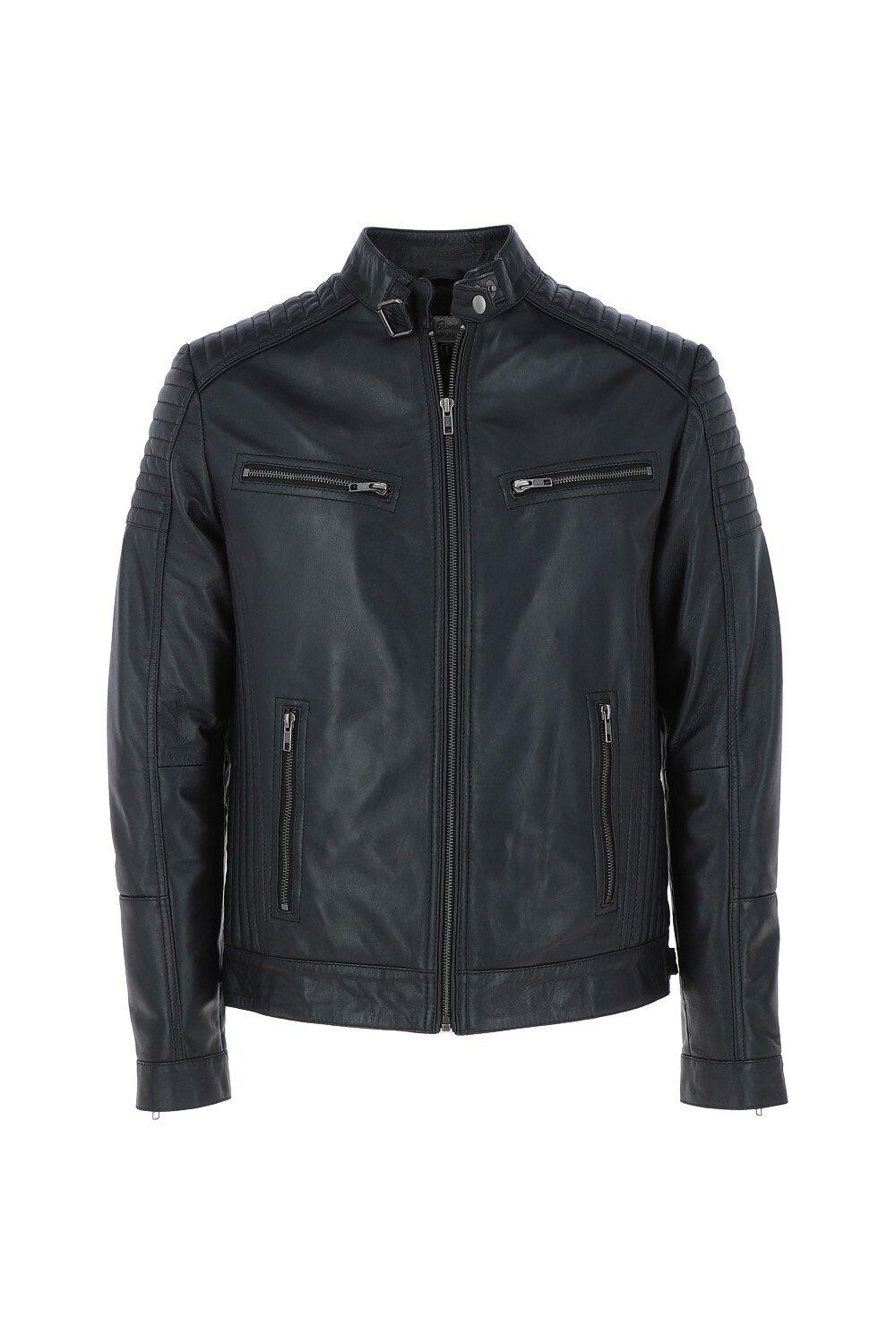 

Мужская кожаная косуха Vincenzo Ashwood Leather, черный