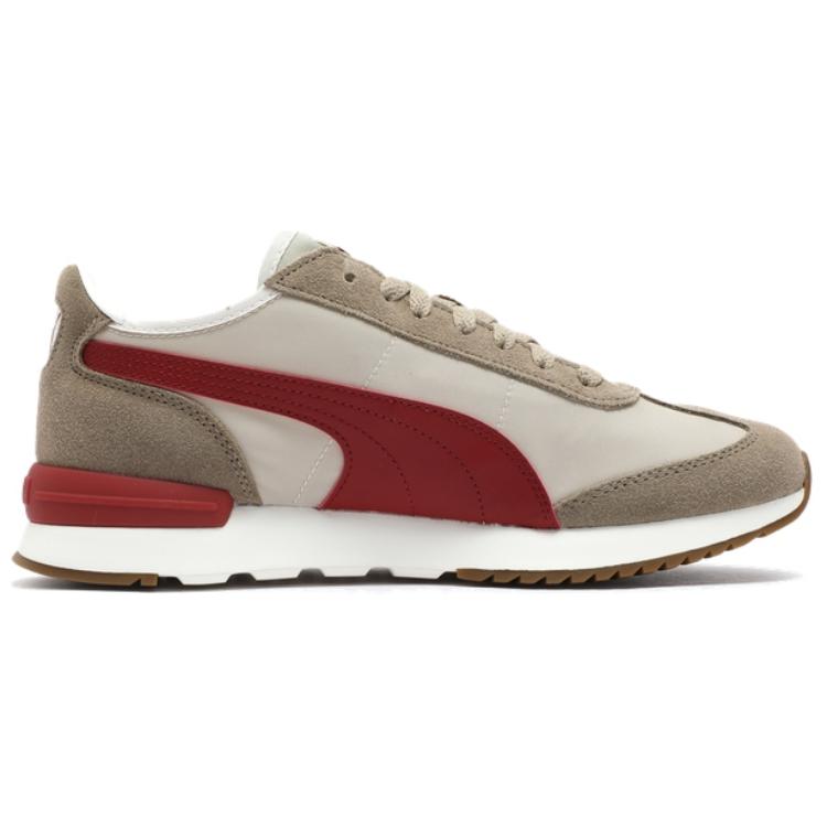 PUMA R78 Низкие повседневные кроссовки из нейлона унисекс серо-коричневые красные Gravel Gray/Red//Oak Brown/Ecru, цвет Gravel Gray/Red//Oak Brown/Ecru — фото 2