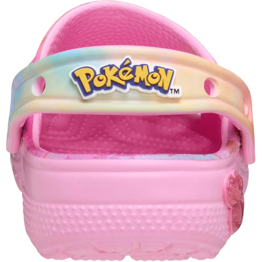 Детские сандалии Pokemon x Classic Clog с низким верхом, устойчивые к истиранию Crocs, розовый — фото 4
