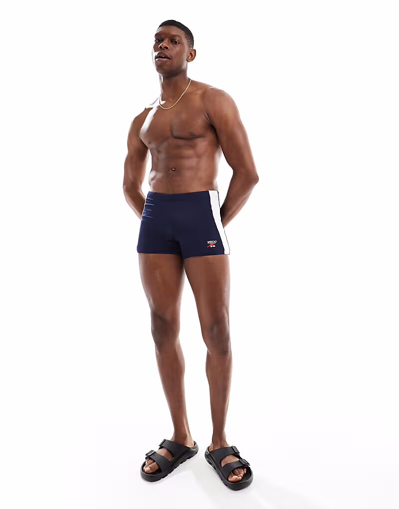 

Плавки Speedo Swim, квадратные шорты с цветными блоками в стиле бушлат