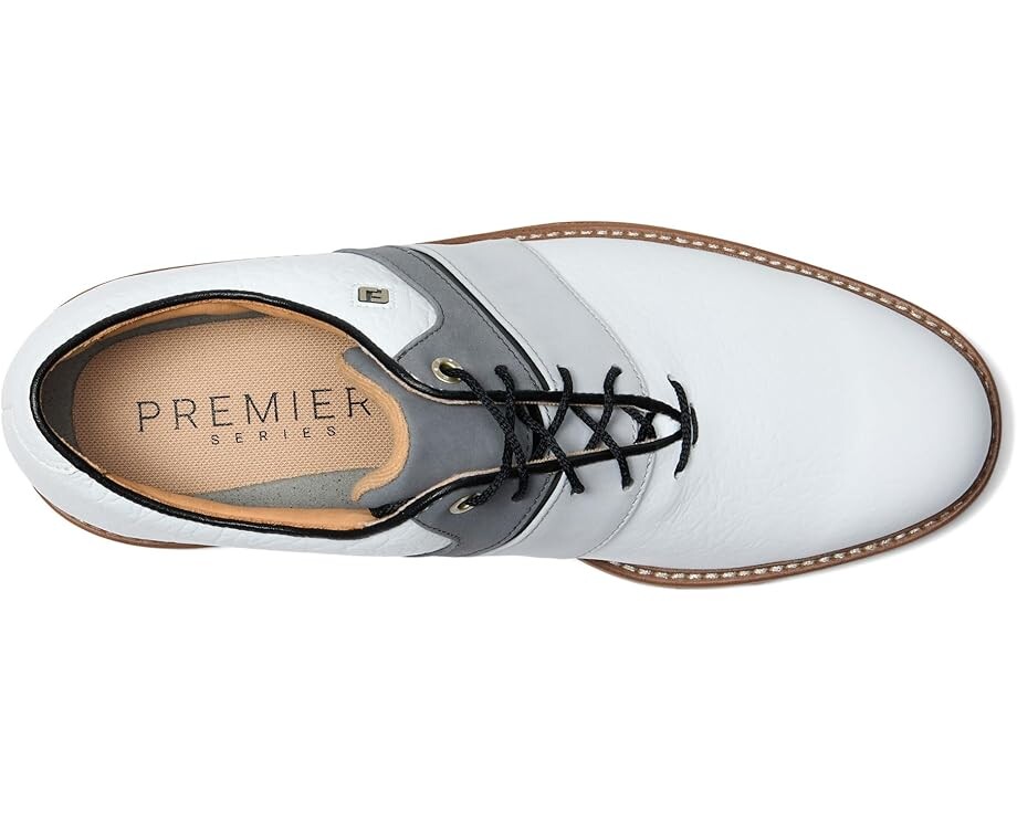 Кроссовки FootJoy Premiere Series Bison Golf Shoes, цвет White/Grey/Black — фото 2
