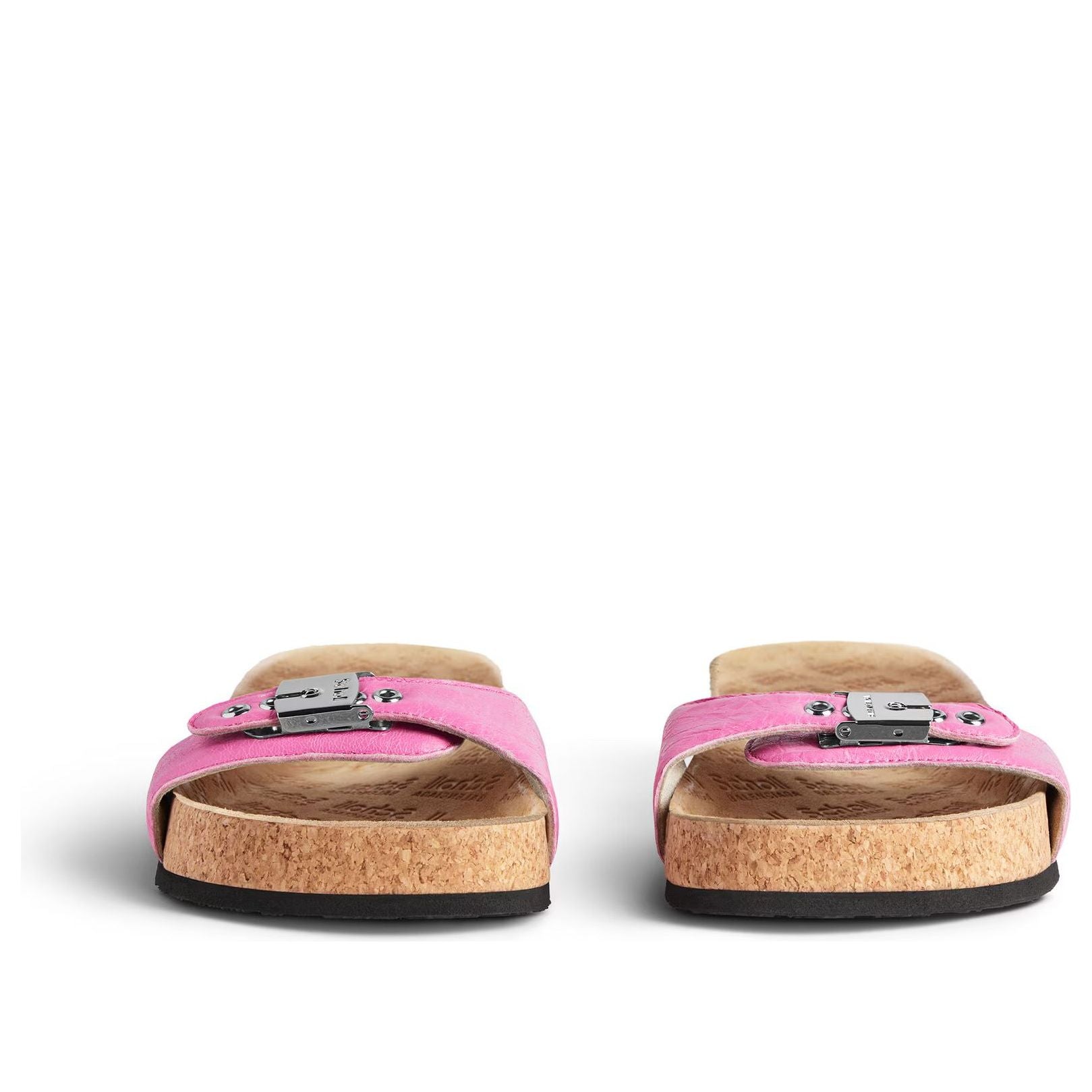 Шлепанцы (WMNS) Balenciaga I Scholl Flat Sandals 'Glossy Pink' — фото 4