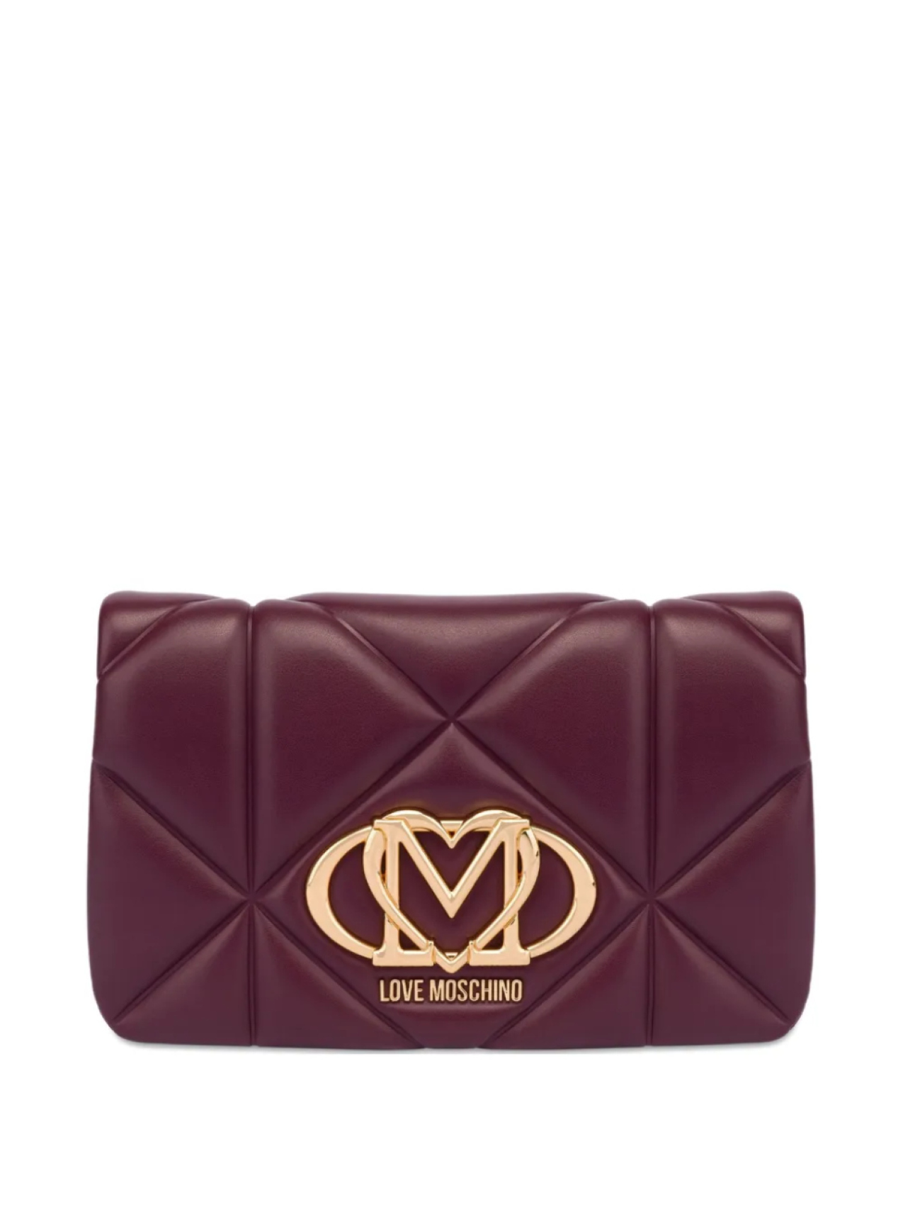 

Love Moschino клатч с логотипом, фиолетовый