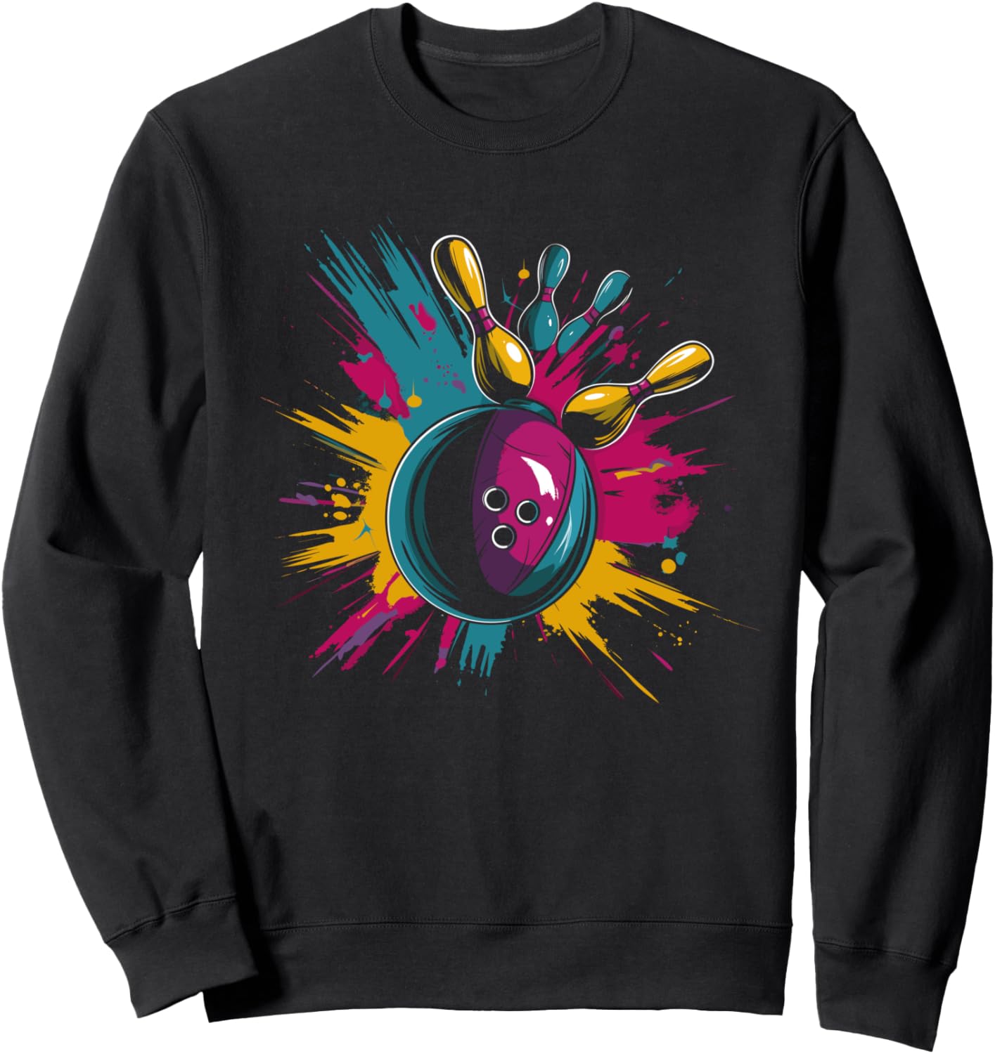 

Толстовка Bowling Splash Funny Bowling Fan Graphic Tees And Giveaways, черный