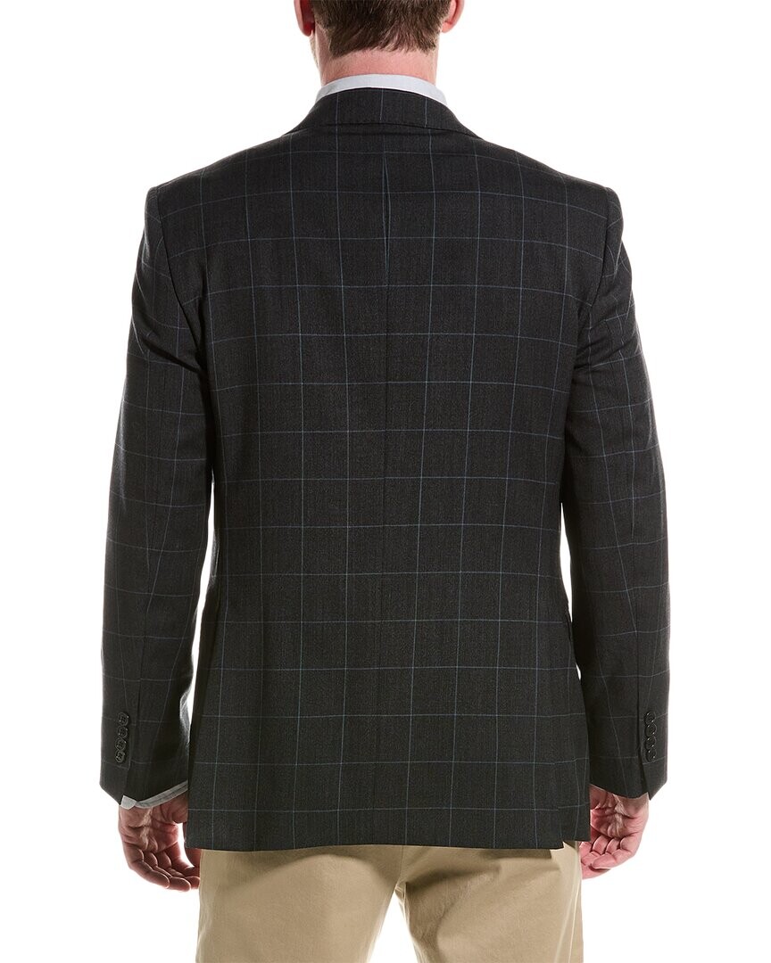

Классический пиджак из смесовой шерсти Brooks Brothers, серый