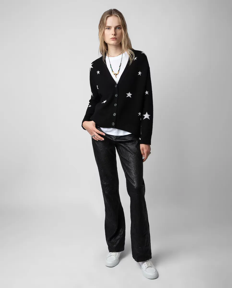 

Женская кашемировая куртка Mirka Stars с длинными рукавами Zadig & Voltaire, черный