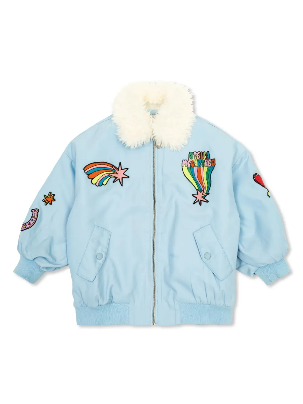 

Бомбер с аппликацией Stella McCartney Kids, синий