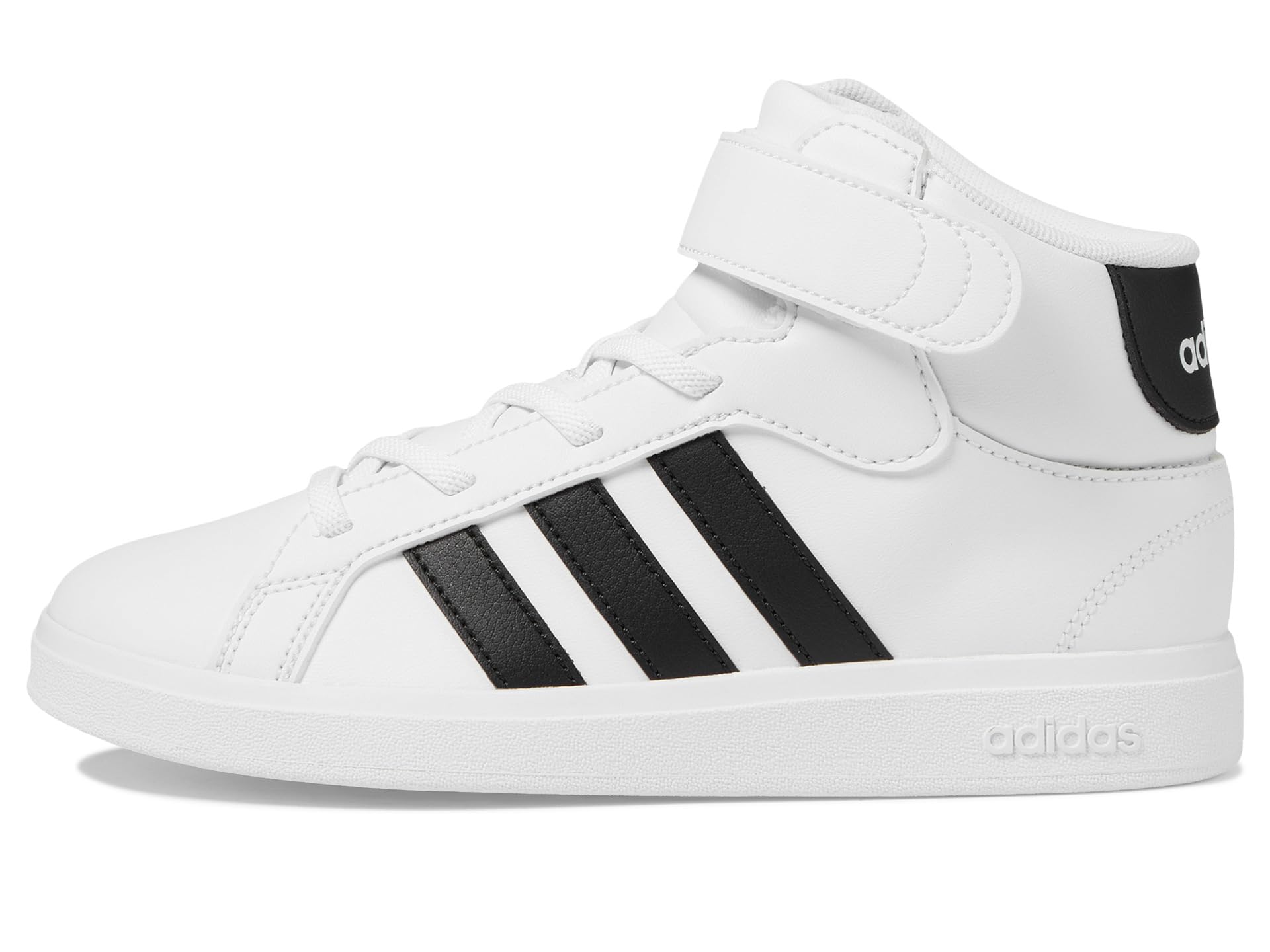Кроссовки Adidas Kids Grand Court Mid Shoes, White/Black/White — фото 4