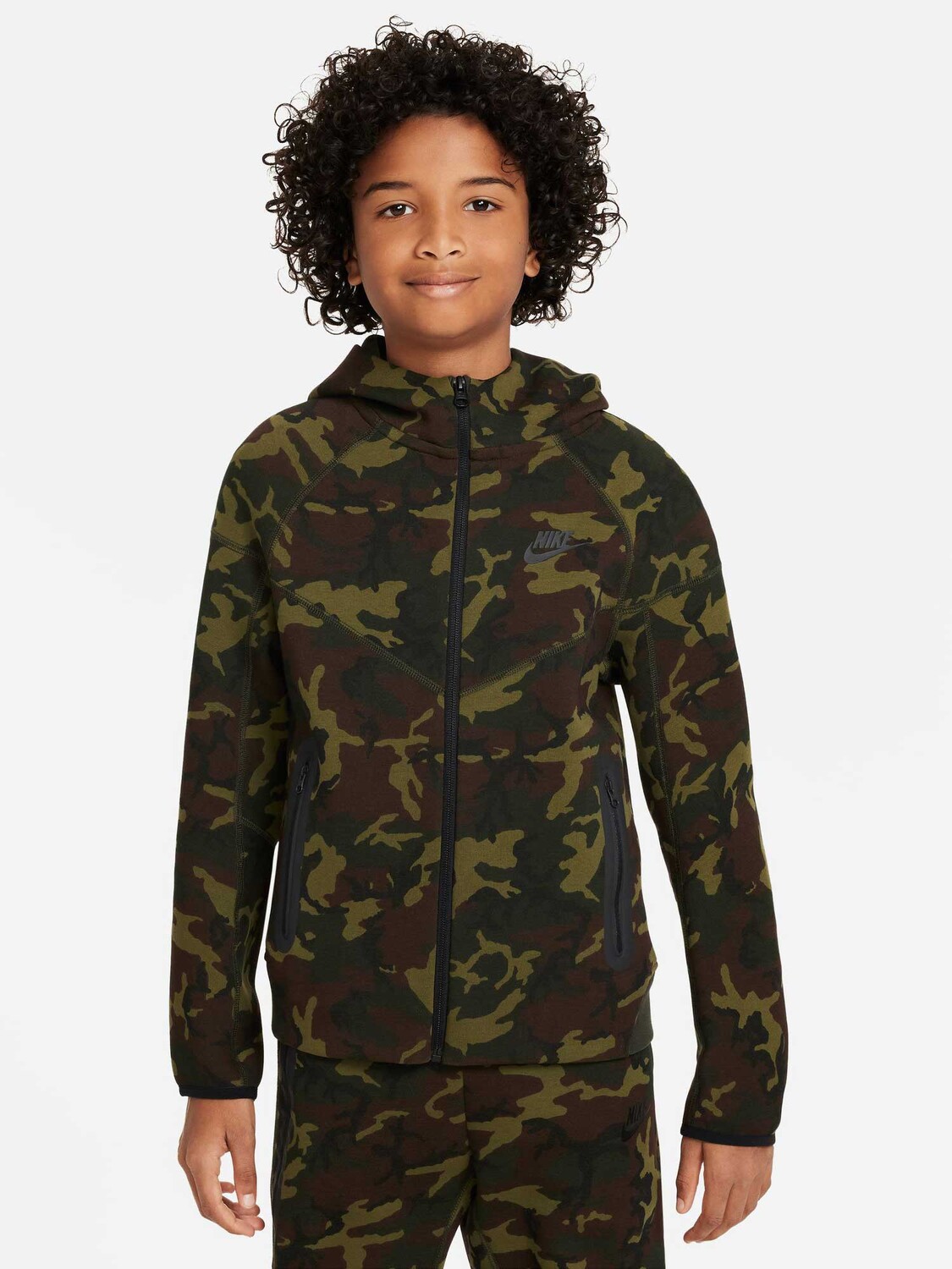 

Толстовка Nike B NSW TCH FLC CAMO TOP, черный