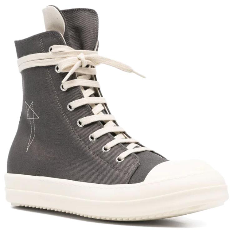Rick Owens DRKSHDW Кроссовки high top canvas мужские gray — фото 4