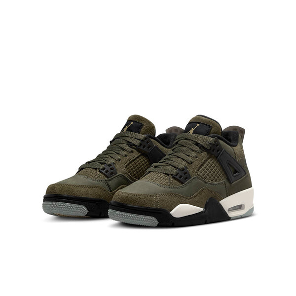 Кроссовки (GS) Air Jordan 4 Retro SE 'Craft - Olive', зеленый — фото 3