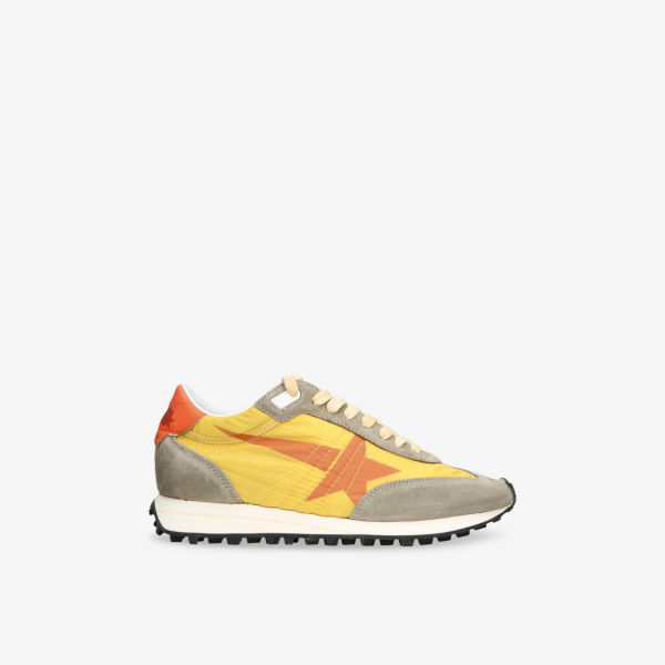 Кроссовки Golden Goose Marathon 82542 из замши с низким верхом, желтый