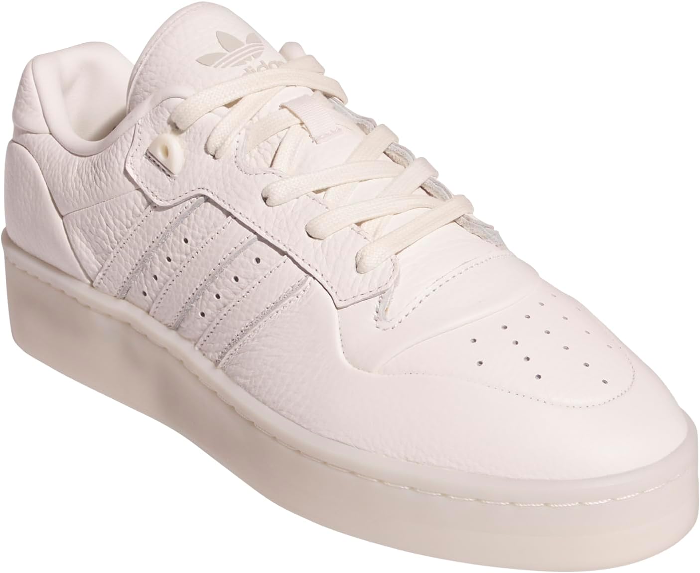 Мужские кроссовки adidas Rivalry Lux Low на шнуровке для повседневной носки - белые — фото 2