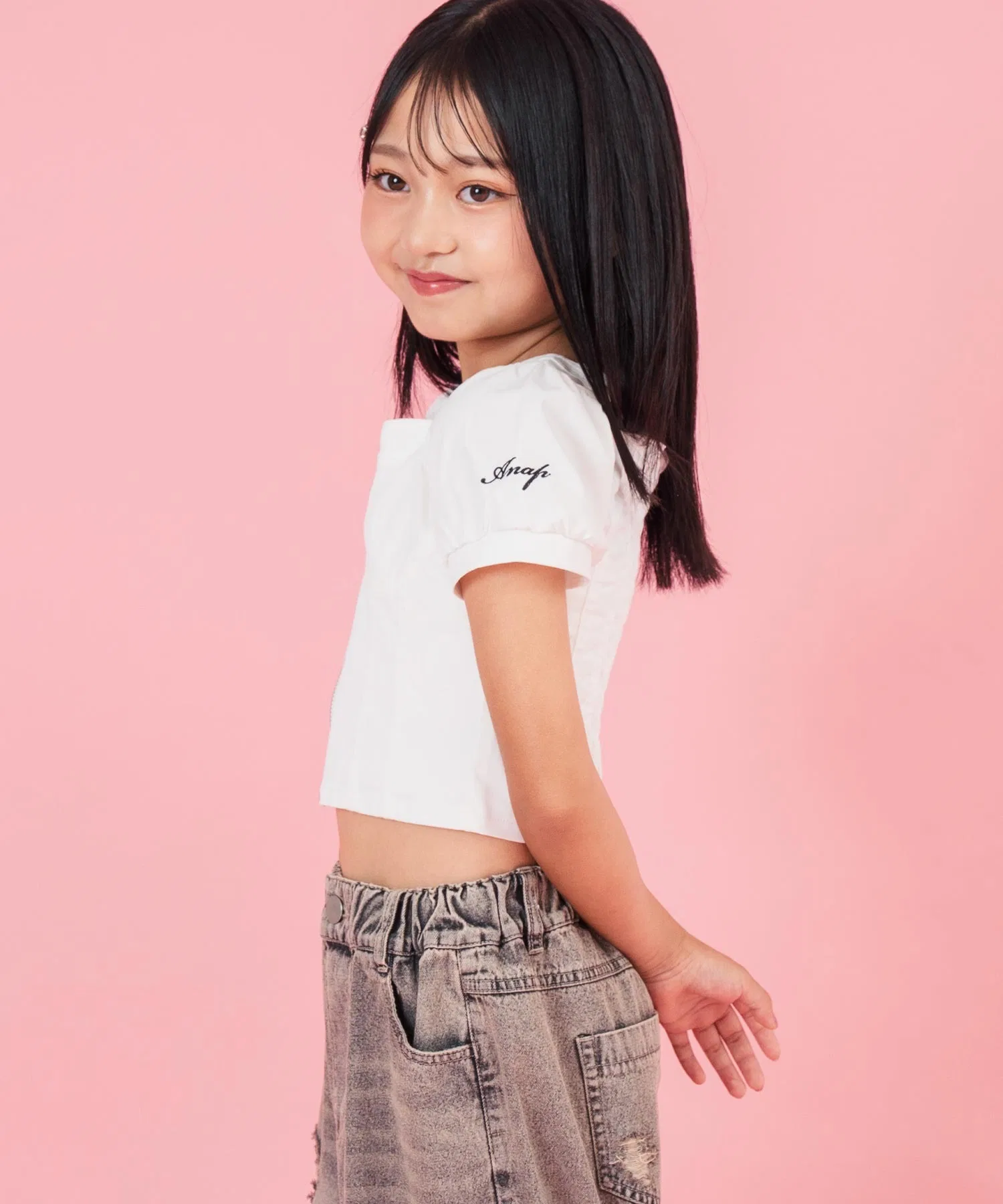 Детская футболка ANAP kids с коротким рукавом и паффами — фото 3
