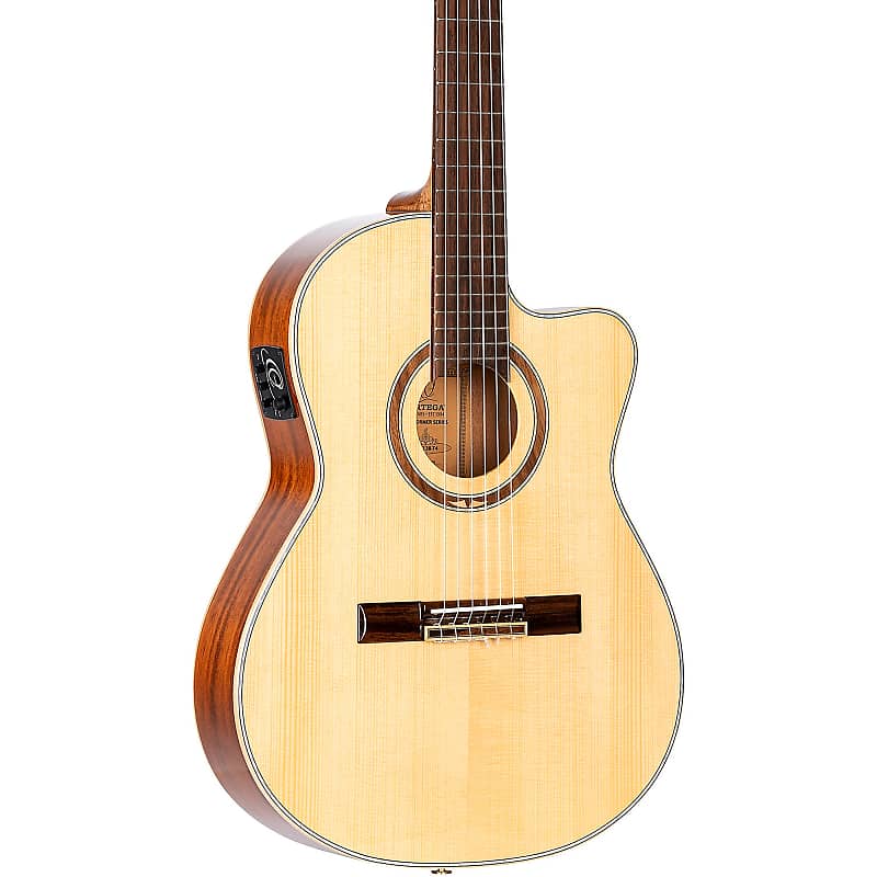 

Акустическая гитара Ortega RCE138-T4 Thinline Acoustic-Electric Nylon Guitar High Gloss Natural