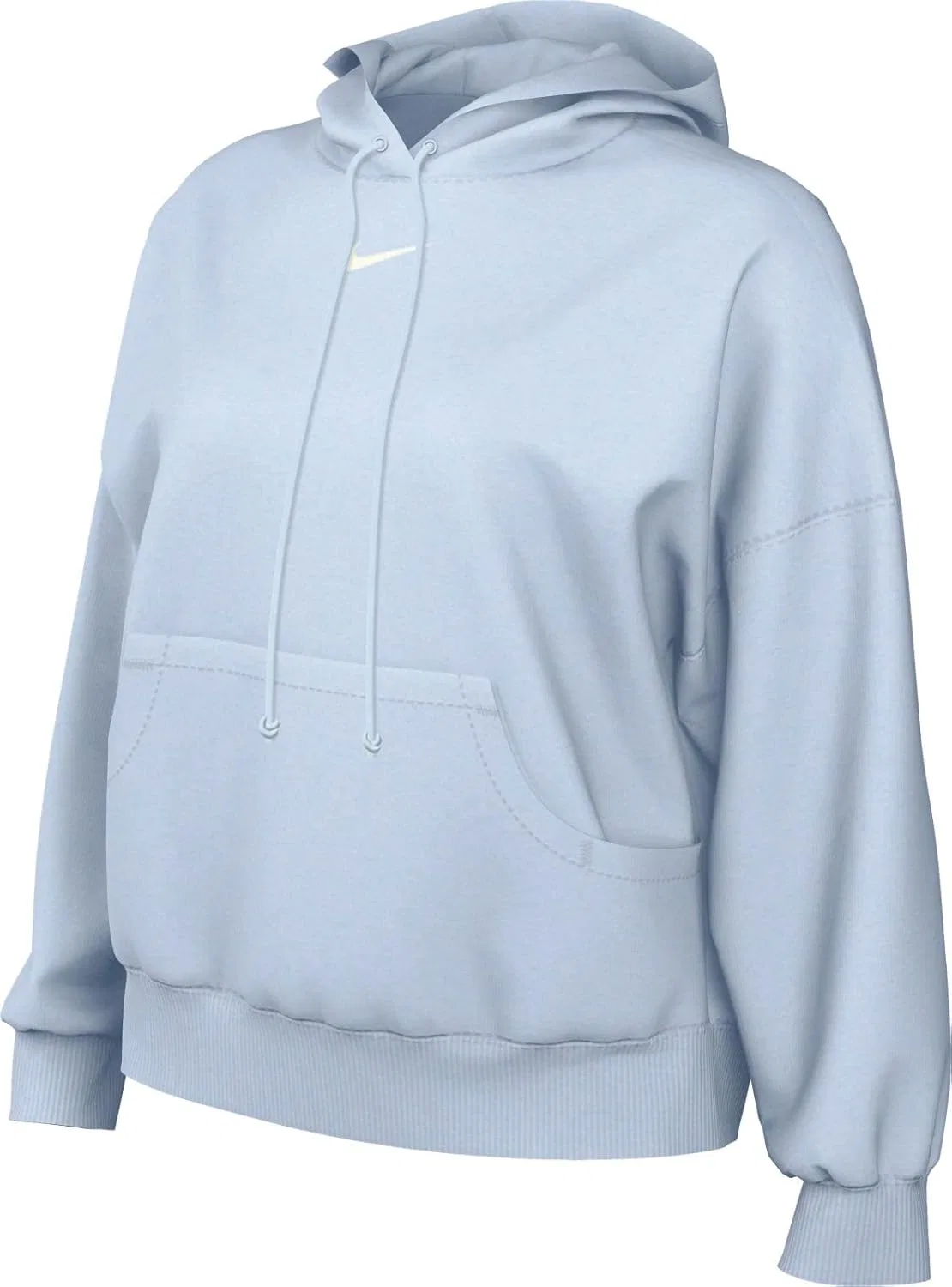 Толстовка женская Nike W Nsw Phnx Flc Oos Po Hoodie, Blue Tint/Sail