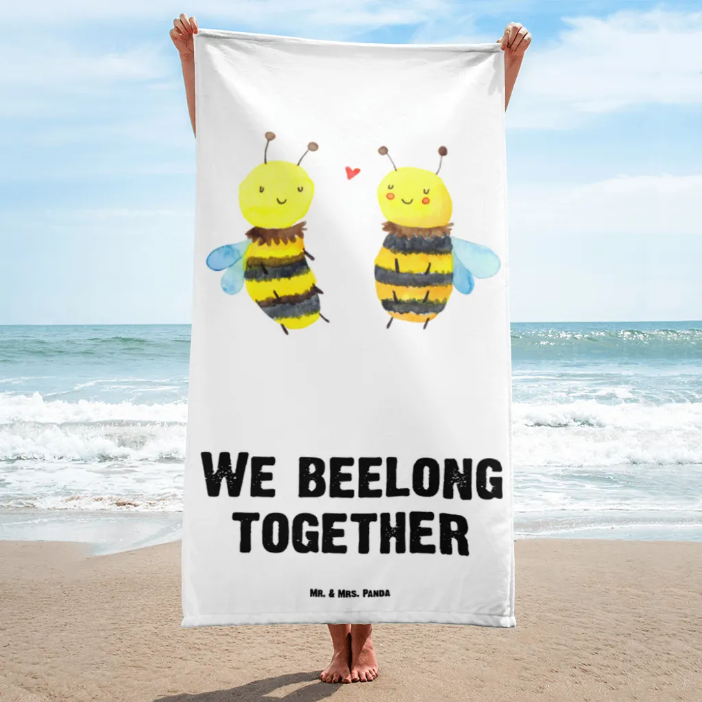 

Пляжное полотенце Mr. & Mrs. Panda, белый
