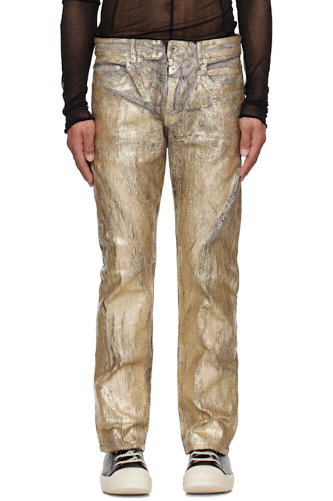 

Золотые джинсы Hollywood Headon Utility Rick Owens