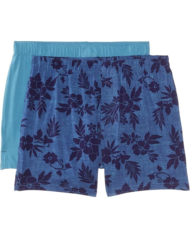 

Боксеры Tommy Bahama 2-Pack Knit Boxers, цвет Blue Print 1