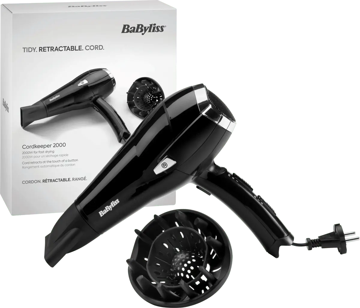 Фен Cordkeeper 2000 с утяжкой кабеля 1 шт. BaByliss