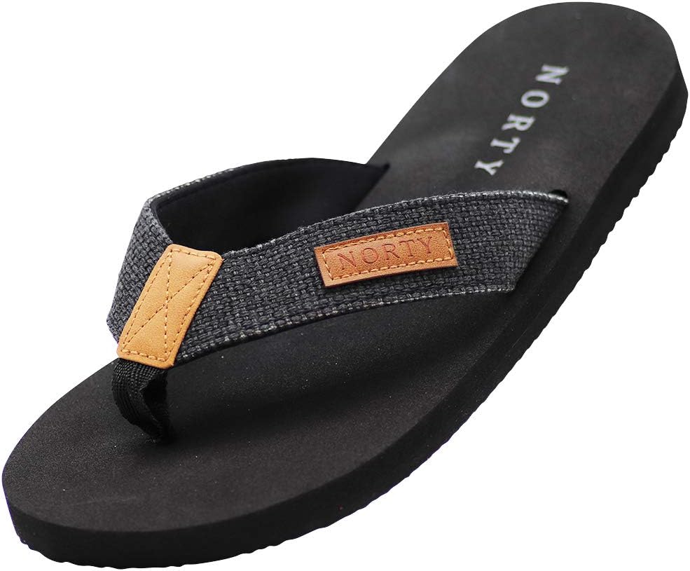 

Мужские повседневные шлепанцы-вьетнамки NORTY для пляжа, бассейна или повседневной носки, черный