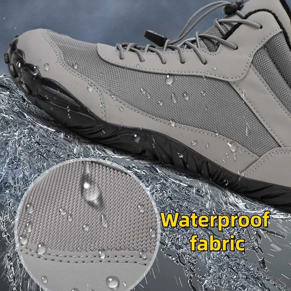 Зимние ботинки, унисекс, для зимнего отдыха на природе, широкий носок, теплые и удобные ботильоны средней длины Generic, синий — фото 4