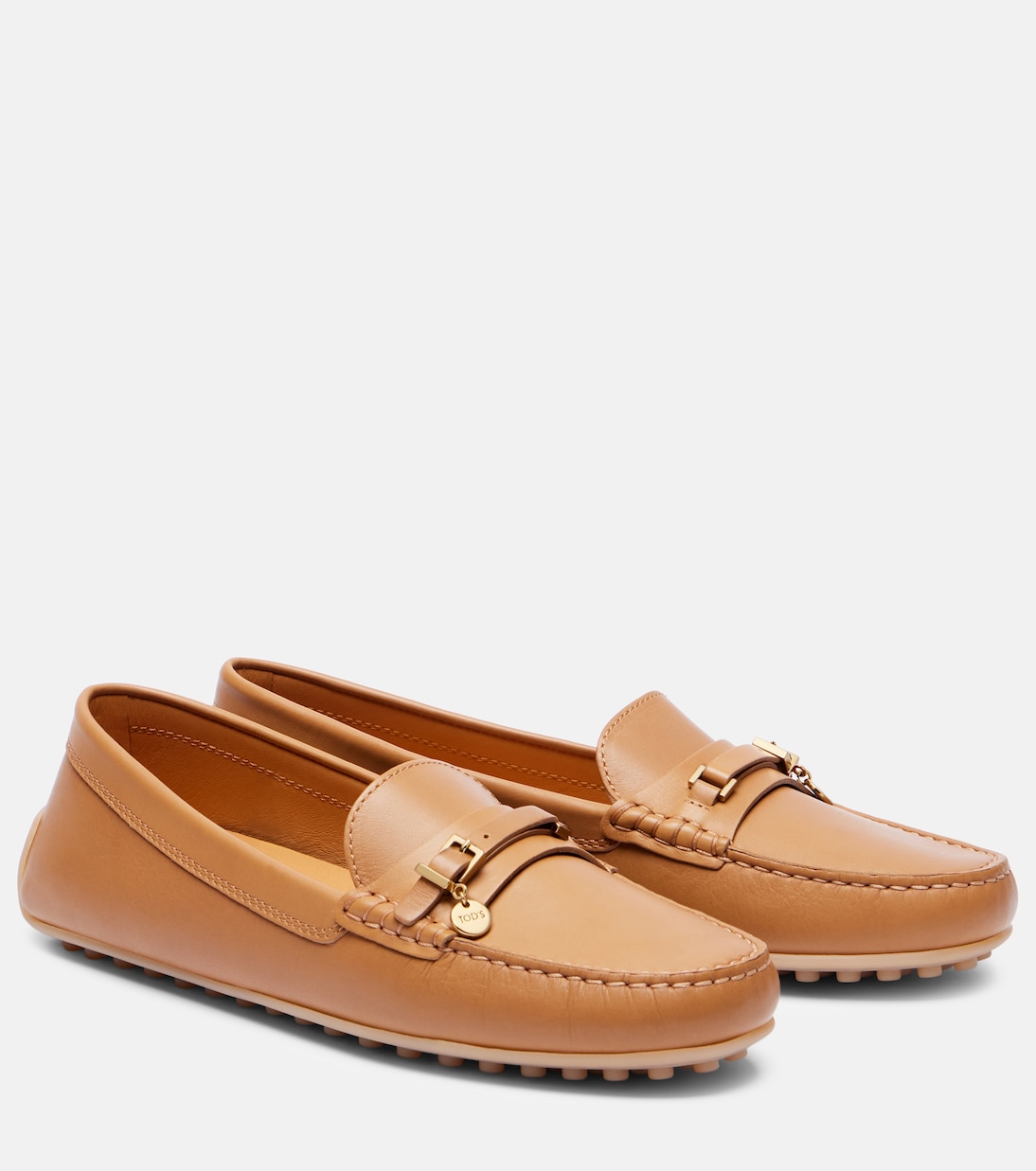 Кожаные мокасины Gommino для вождения Tod's, Cammello Chiaro