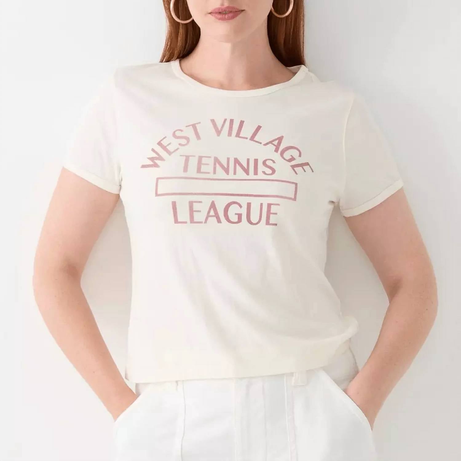 

Теннисная футболка West Village цвета слоновой кости J.Crew