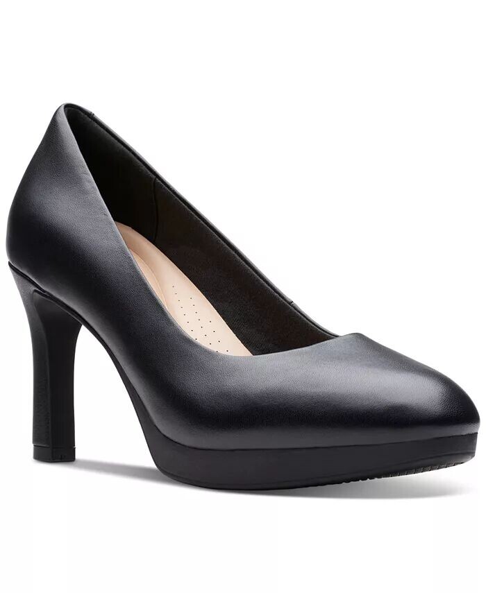 Женские туфли-лодочки на платформе на высоком каблуке Abyr 2 Braley Clarks, черный