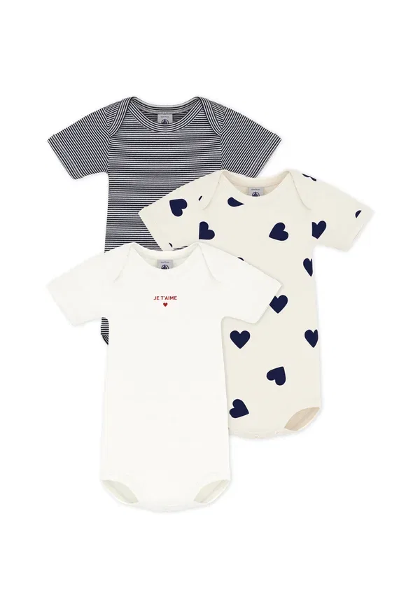Набор из 3 боди Petit Bateau, белый/серый