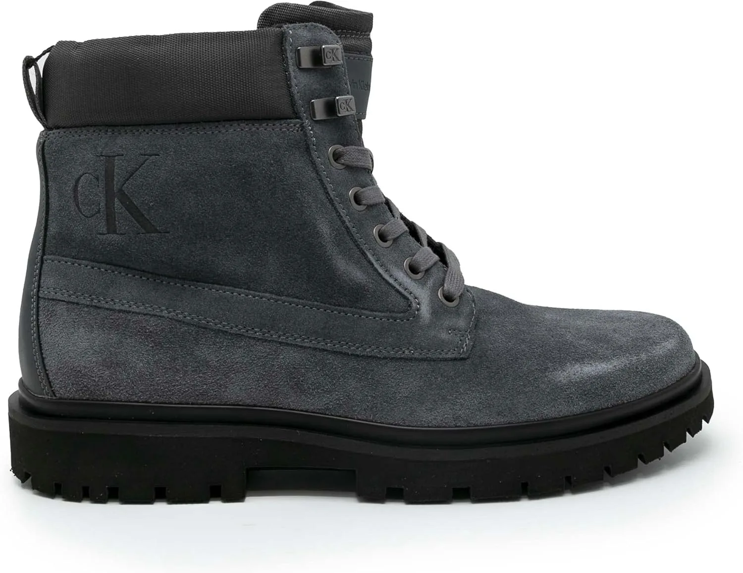 Походные ботинки Calvin Klein Lug Mid на шнуровке, серый