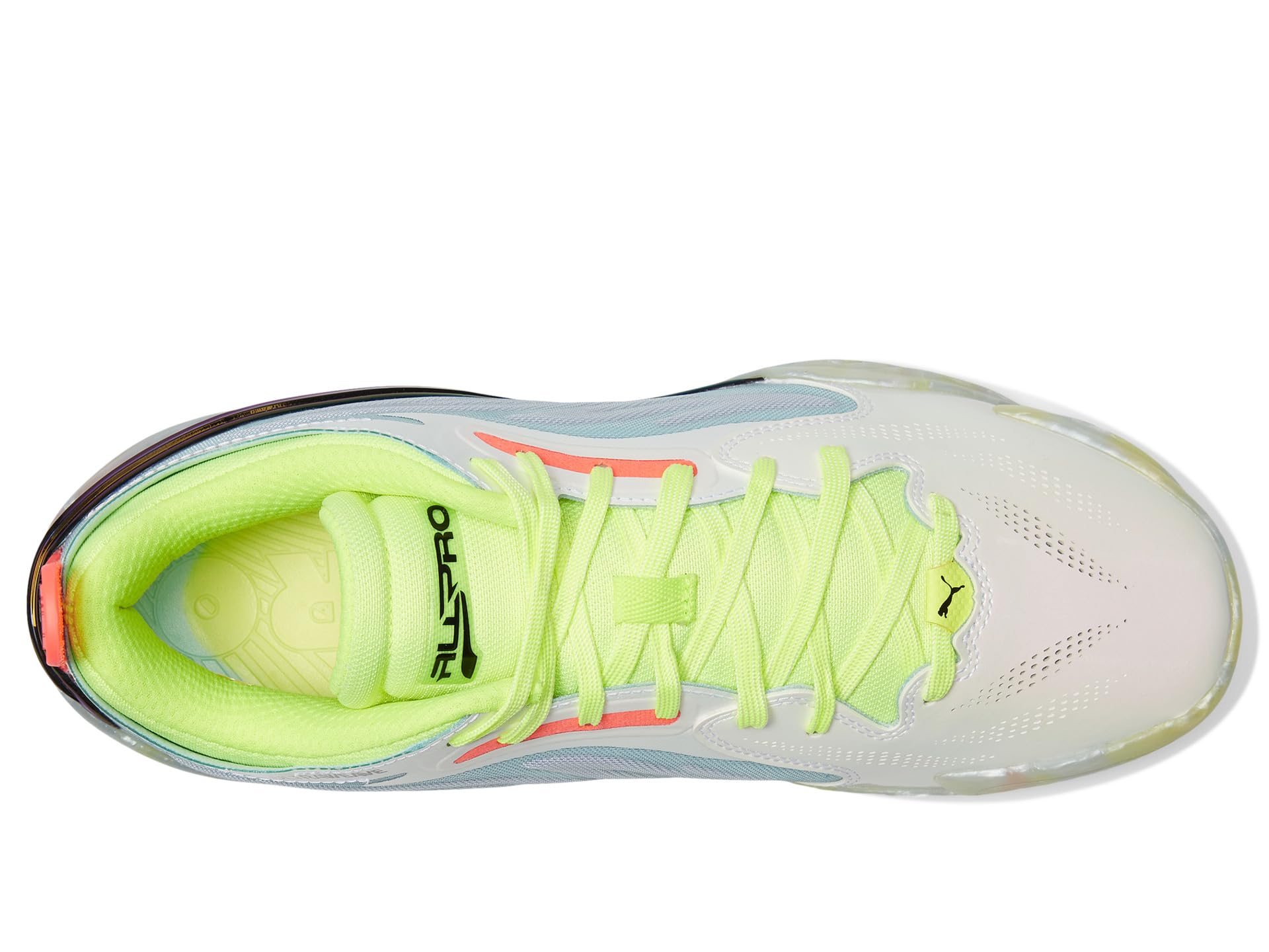 Туфли PUMA All-Pro Nitro Elite Basketball Shoess, цвет Light Aqua/Yellow Alert — фото 2