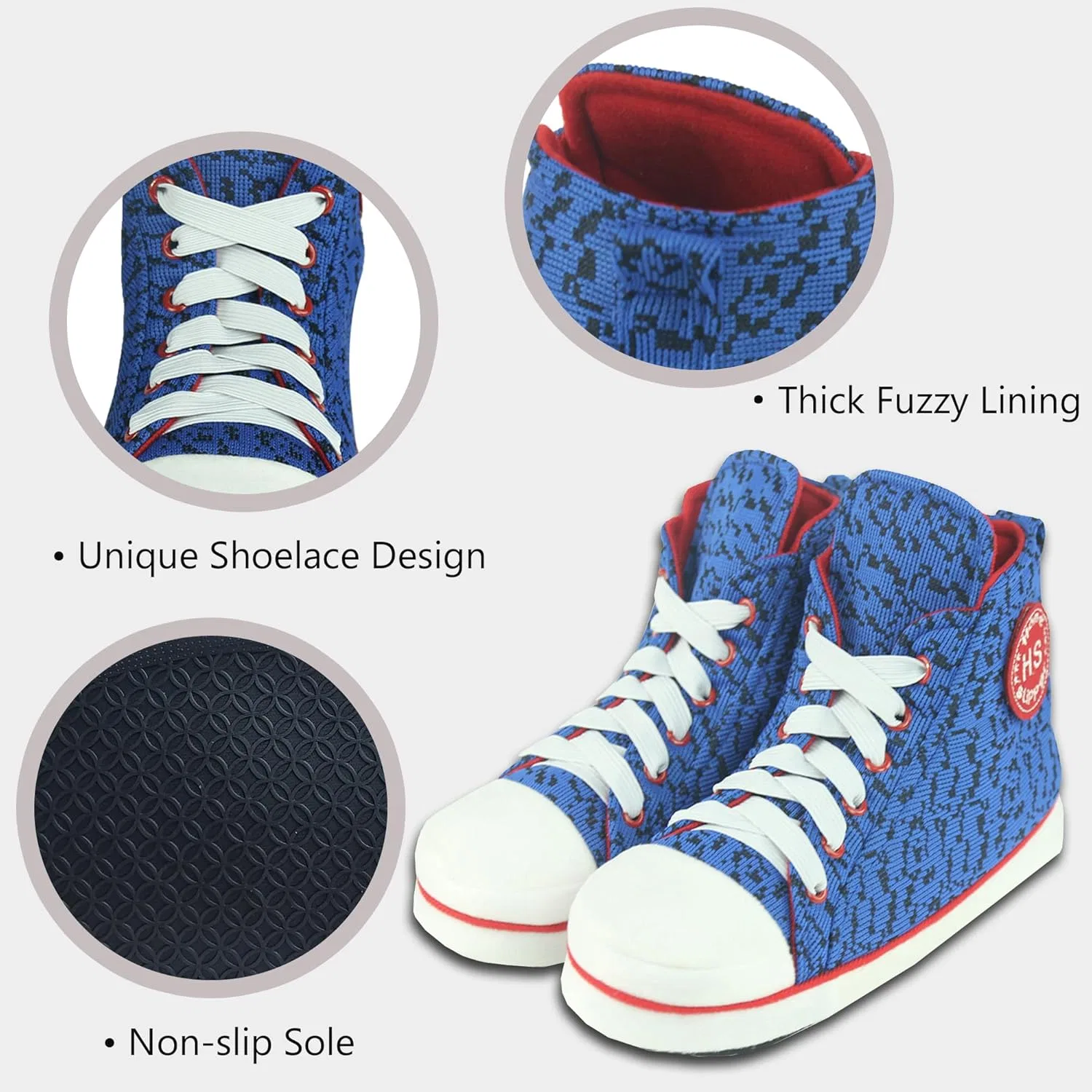 Тапочки домашние мужские, нескользящие, синие Home Slipper — фото 4