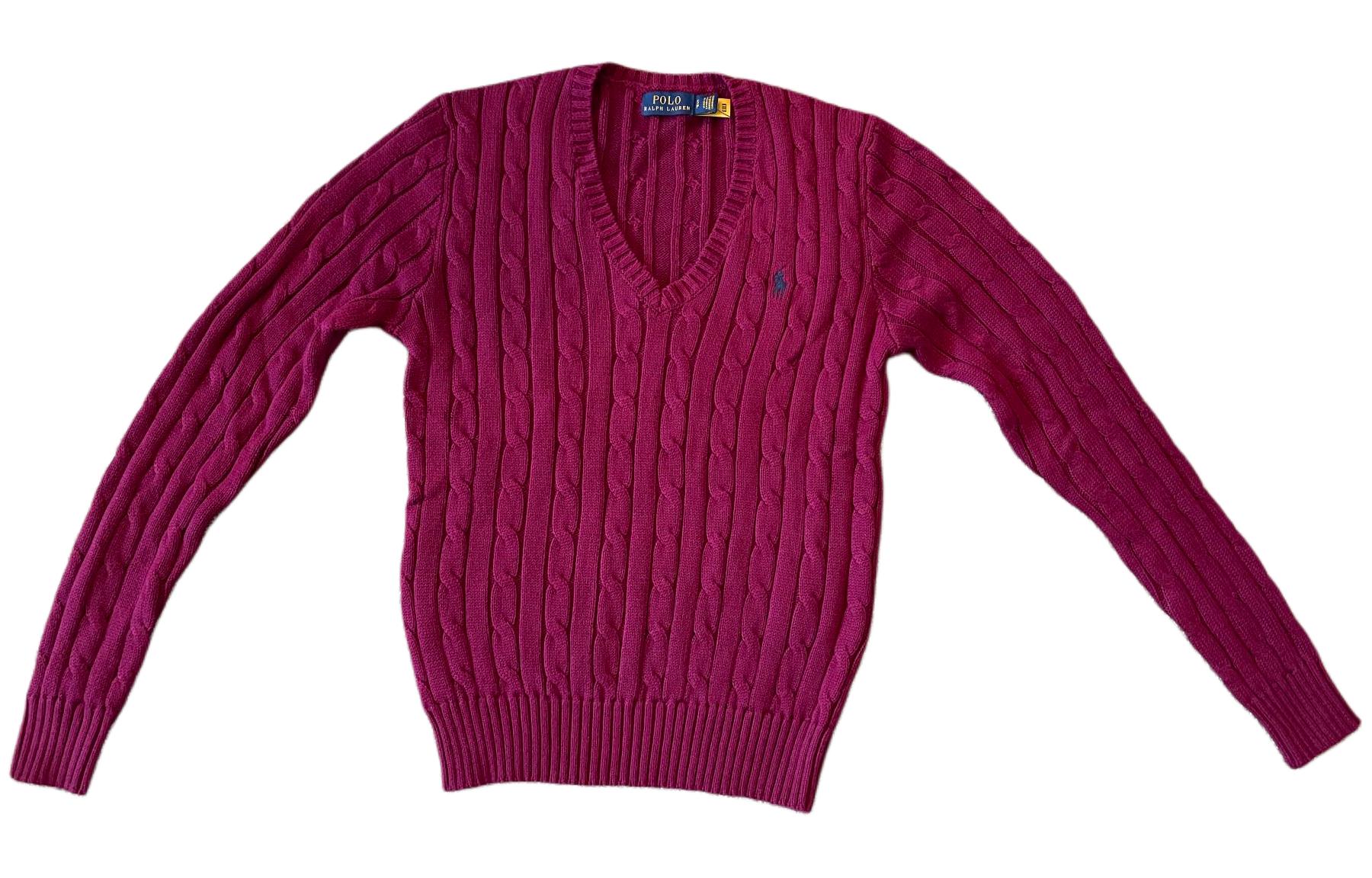Polo Ralph Lauren SS24 Вязаный свитер для женщин в фиолетовом цвете — фото 3