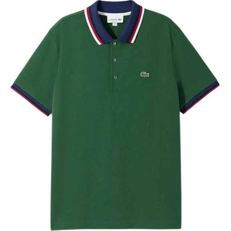 Футболка поло с вышитым логотипом LACOSTE, 132/Crocodile Green
