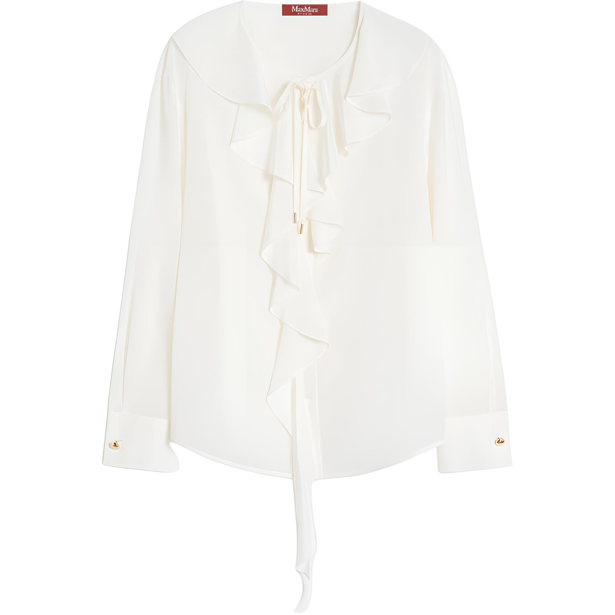 

MaxMara Studio Рубашка Women's Silk Color Crew Neck Moderate