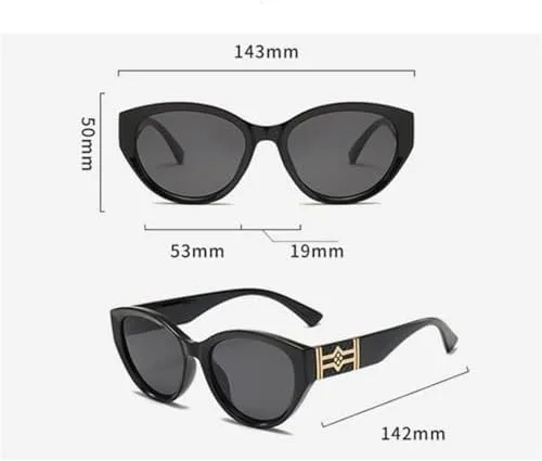 

HaoLMi - поляризованные солнцезащитные очки «кошачий глаз» с защитой от УФ-излучения UV400 в ретро-винтажной оправе, большие женские солнцезащитные очки, Grey