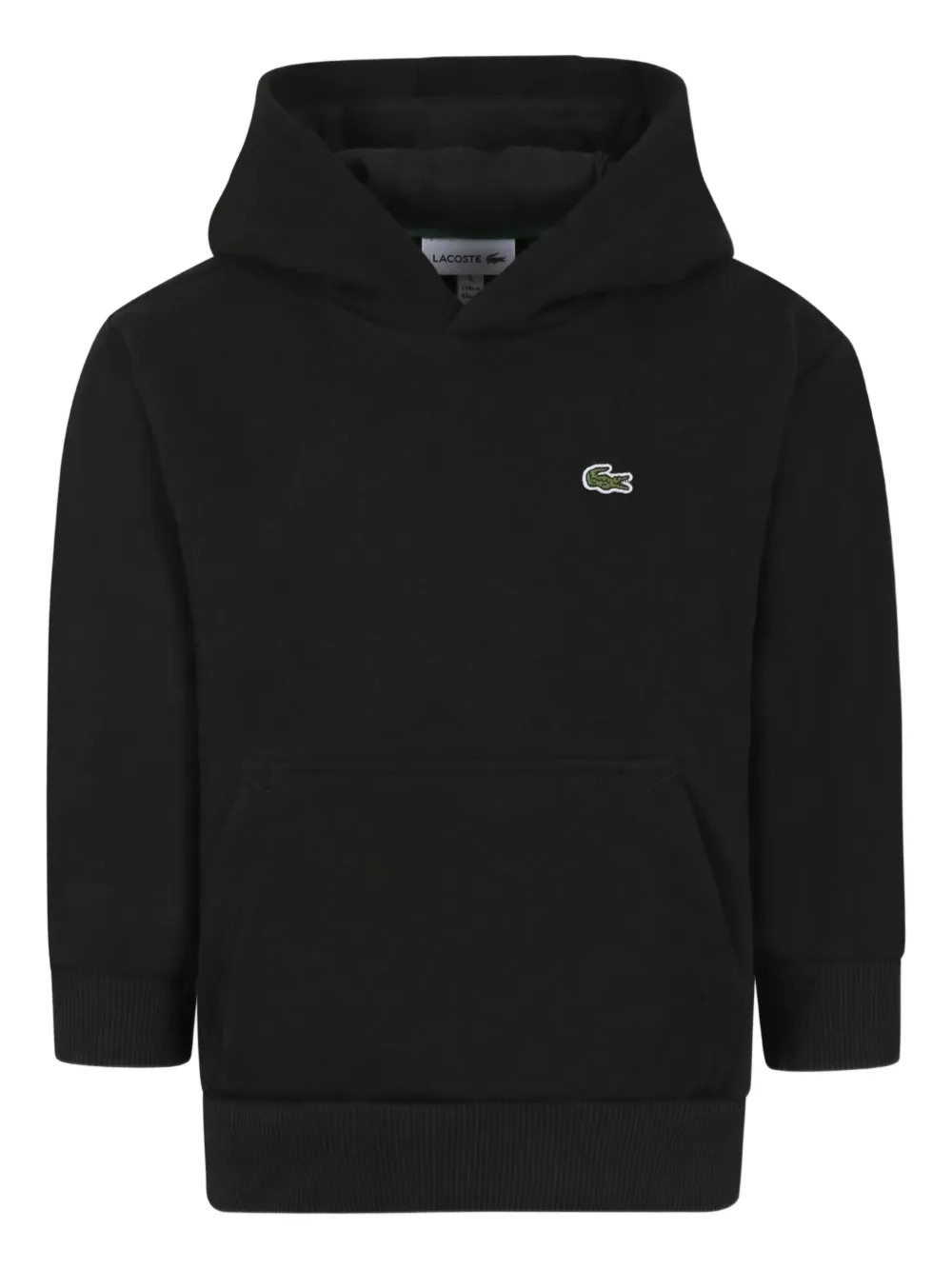 

Хлопковая толстовка с капюшоном Lacoste Kids, черный