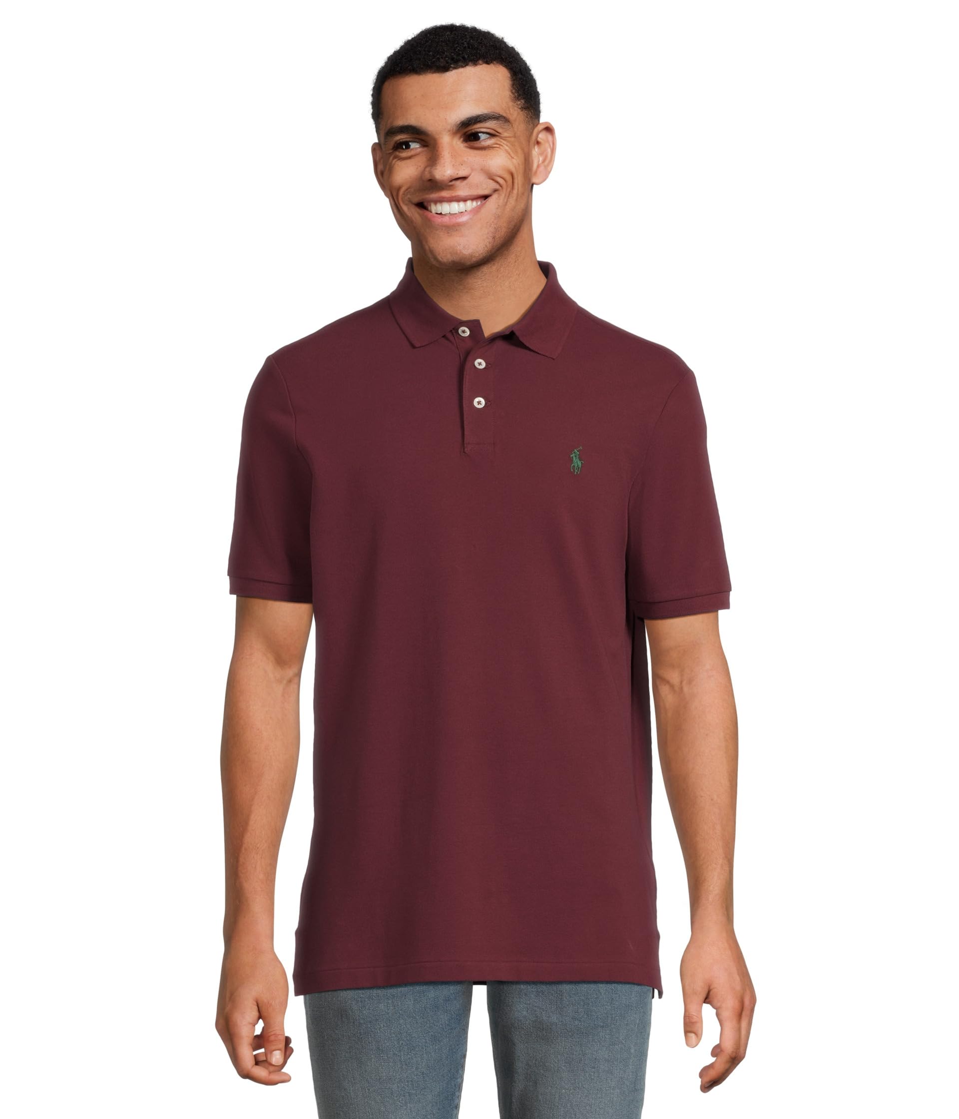 

Поло Polo Ralph Lauren Classic Fit Stretch Mesh Polo Shirt, цвет Classic Wine 1