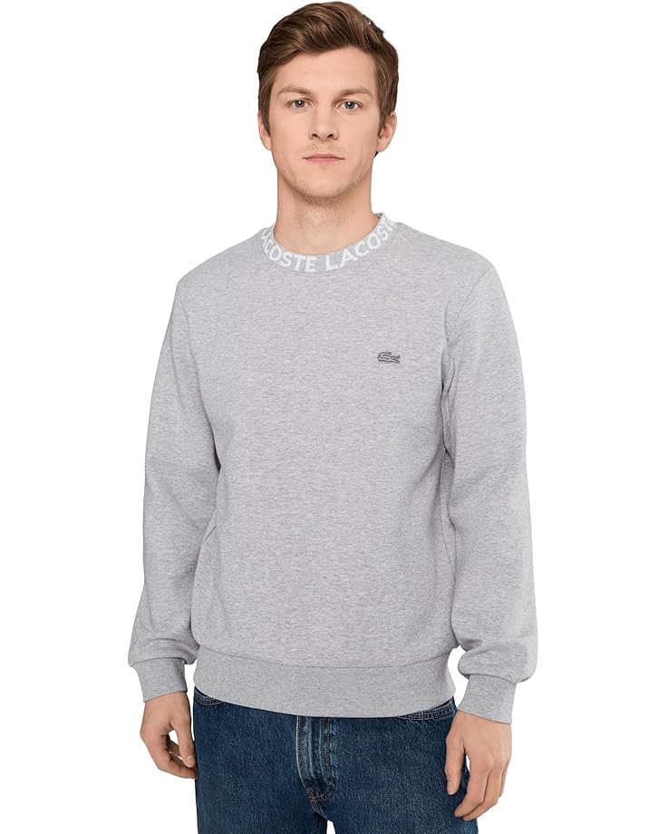 

Мужской худи Lacoste Jacquard Branded Jersey, Silver Chine