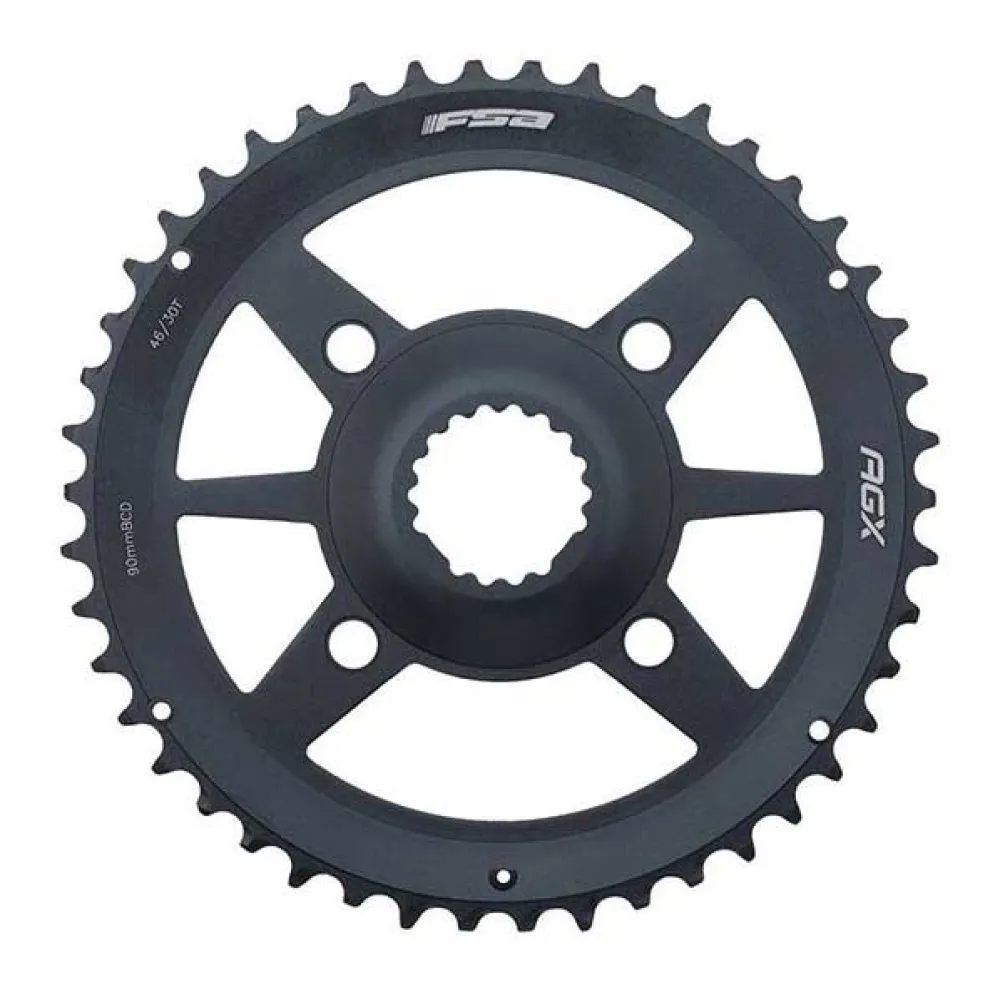 

Звездочка FSA AGX+ Gossamer Pro Direct Mount 2x11s WA740A B5, серебряный
