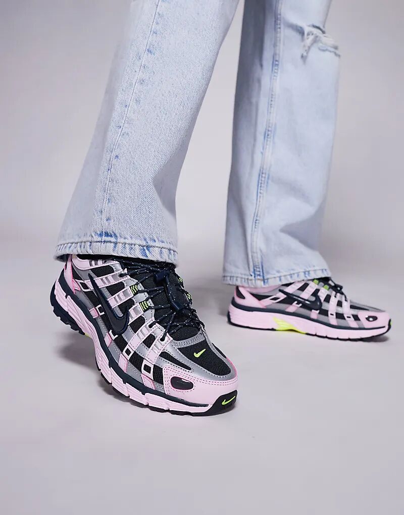 Кроссовки Nike P-6000 Unisex Utility черного и розового цветов — фото 4